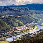 Blick auf Bad Schandau und die Elbe