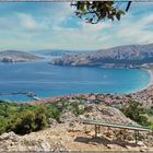 Blick auf Baška, Insel Krk.  Camperreise Mai 2022