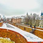 Blick auf Barbakan und Innenstadt