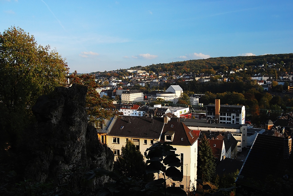 Blick auf Barmen vom Hohensteiner Felsen