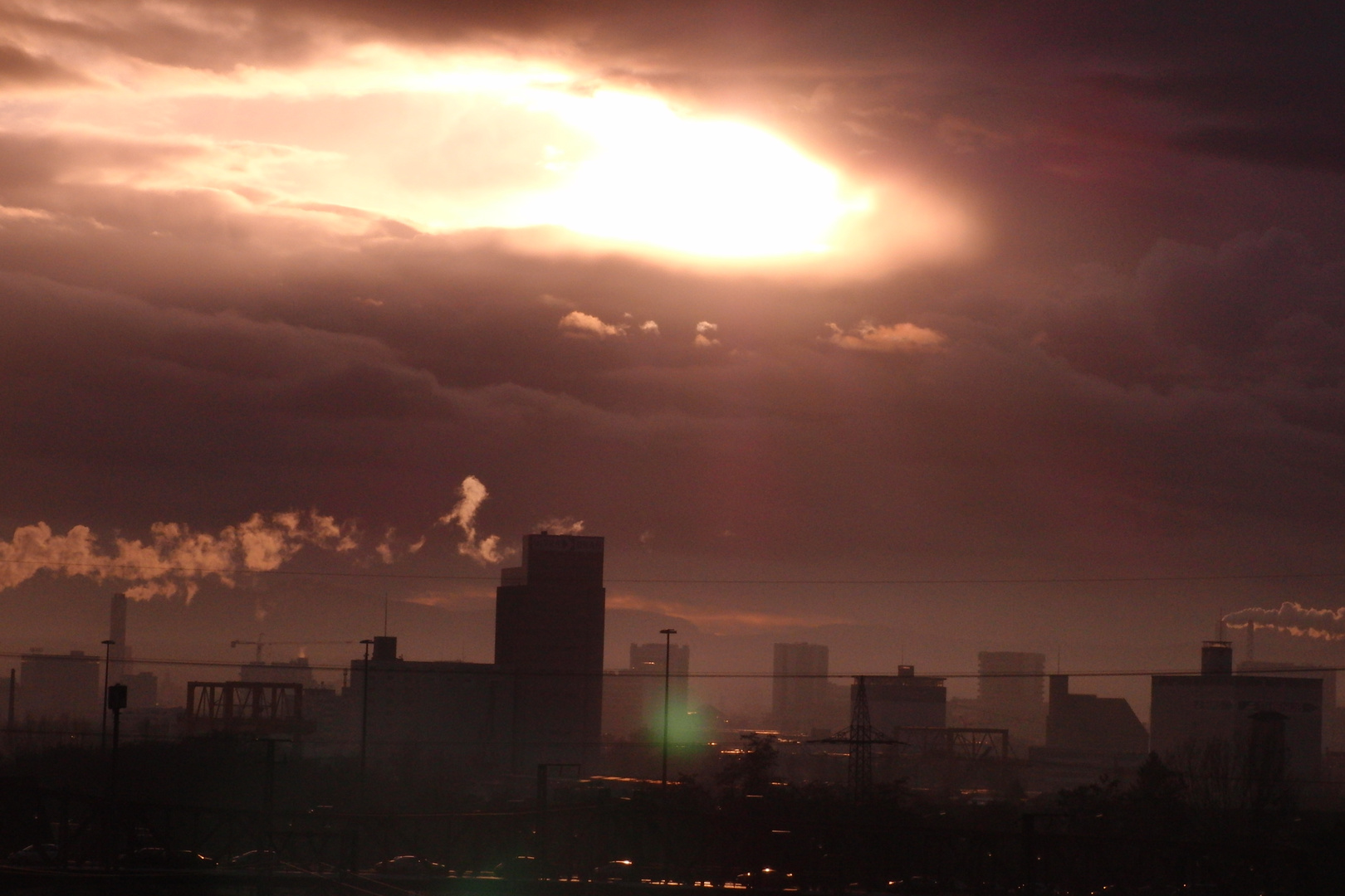 Blick auf Basel aus Weil am Rhein 29.12.09