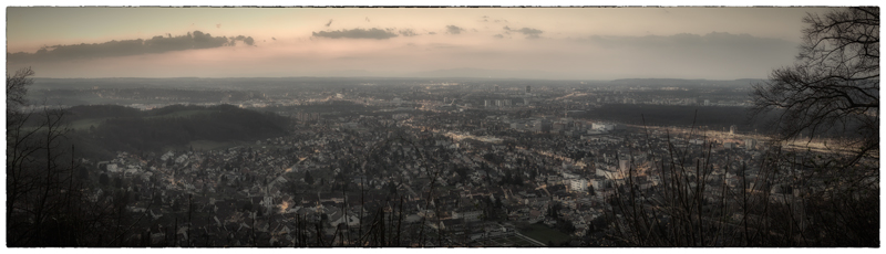 Blick auf Basel von der Burg Wartenberg Muttenz