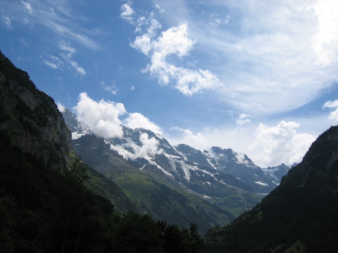 Blick auf Berge