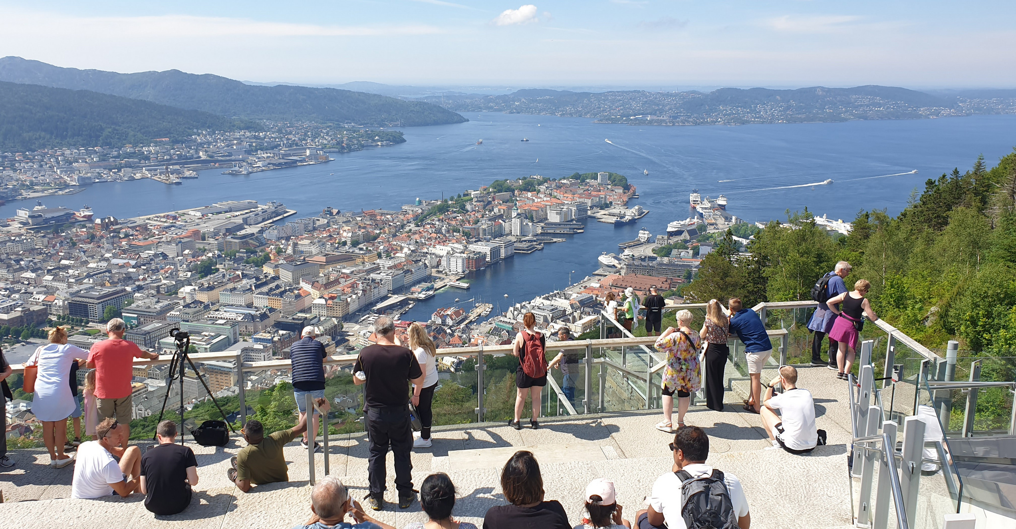 Blick auf Bergen