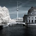 Blick auf Berliner Bodemuseum in Infrarot (IR)