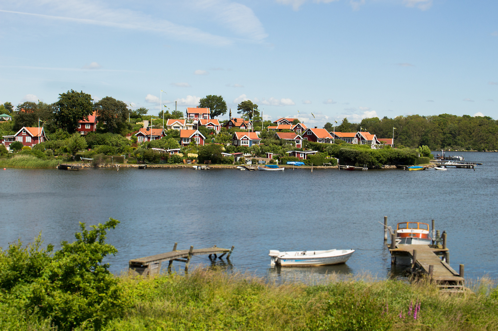 Blick auf Brändaholms Kolonistugor