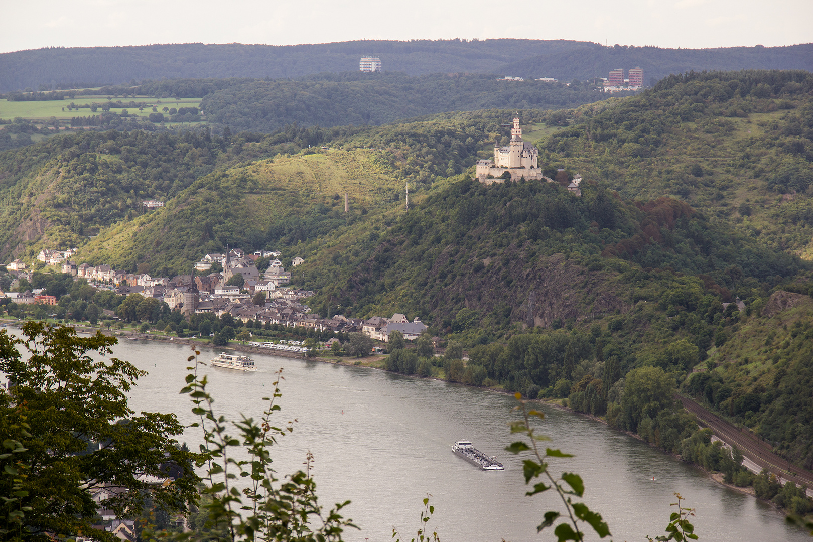 Blick auf Braubach und Marksburg