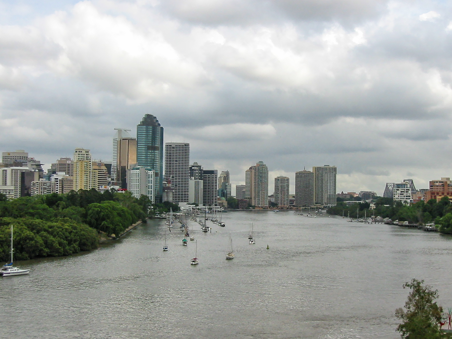 Blick auf Brisbane...