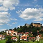 Blick auf Burg Schwarzenfels im Sinntal