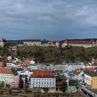 Blick auf Burghausen mit der längsten Burg der Welt (1043m)