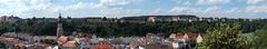 Blick auf Burghausen mit der längsten Burg der Welt (1051m)
