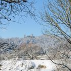 Blick auf Burgruine Rötteln v.Bahnhof Haagen OT-Lörrach