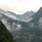 Blick auf Carona bei schlechtem Wetter