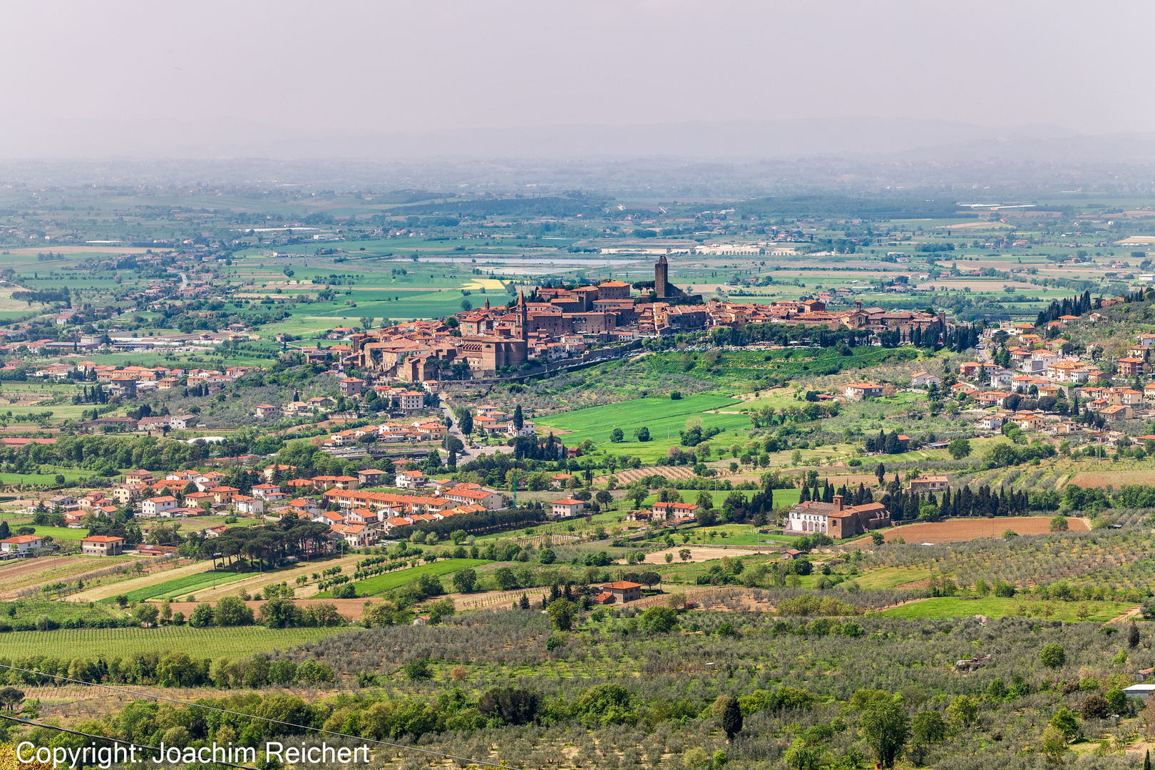 Blick auf Castiglion Fiorentino in der Toskana