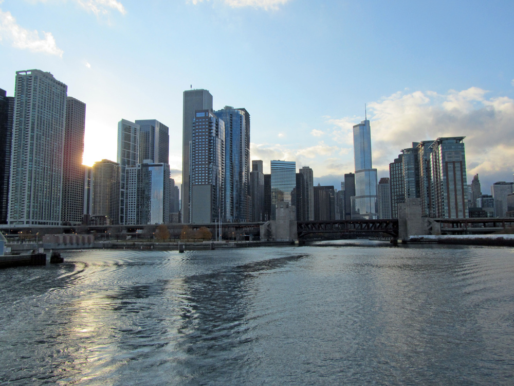 Blick auf Chicago Downtown