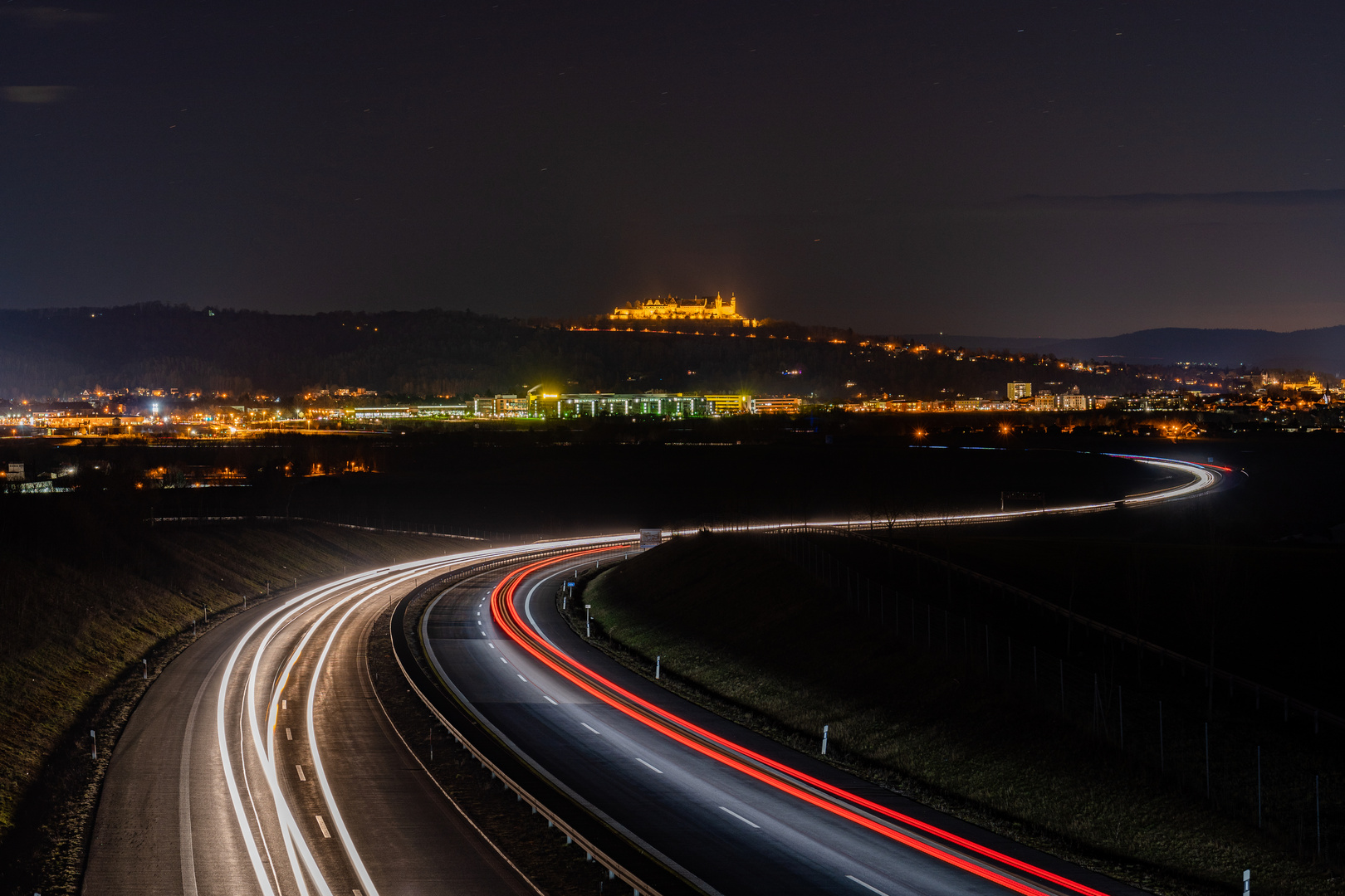 Blick auf Coburg von der A73