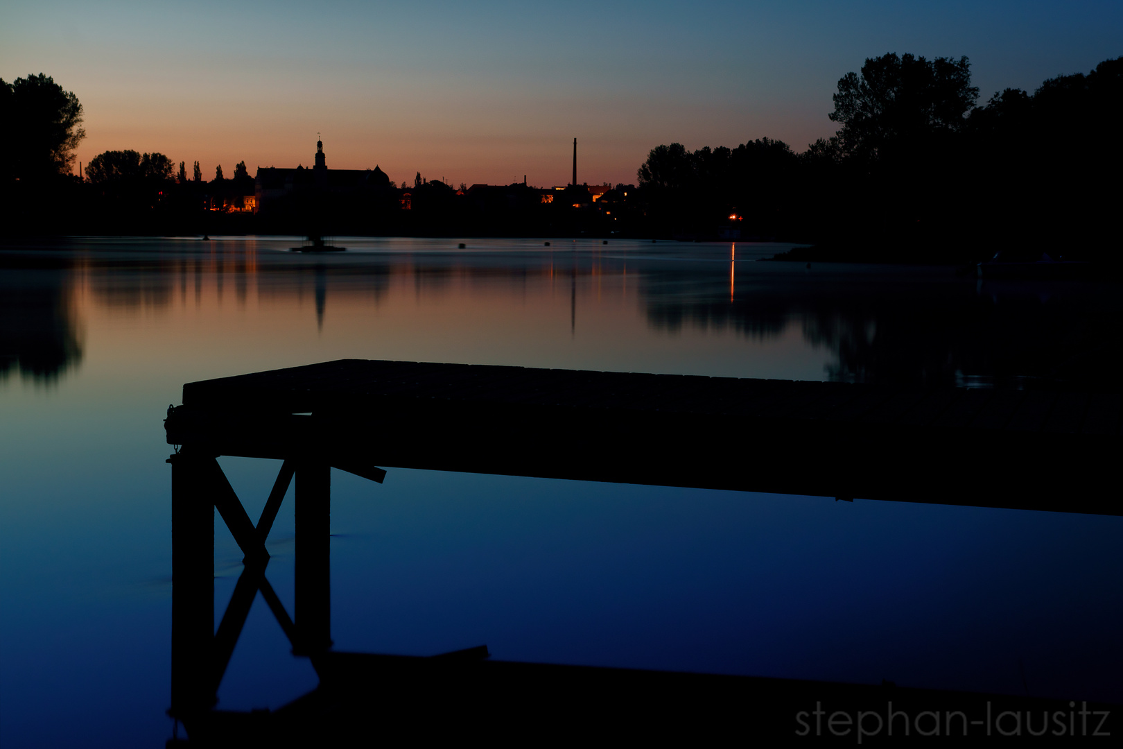 Blick auf Coswig (Anhalt) an der Elbe