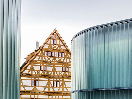 Blick auf das alte Fachwerkhaus