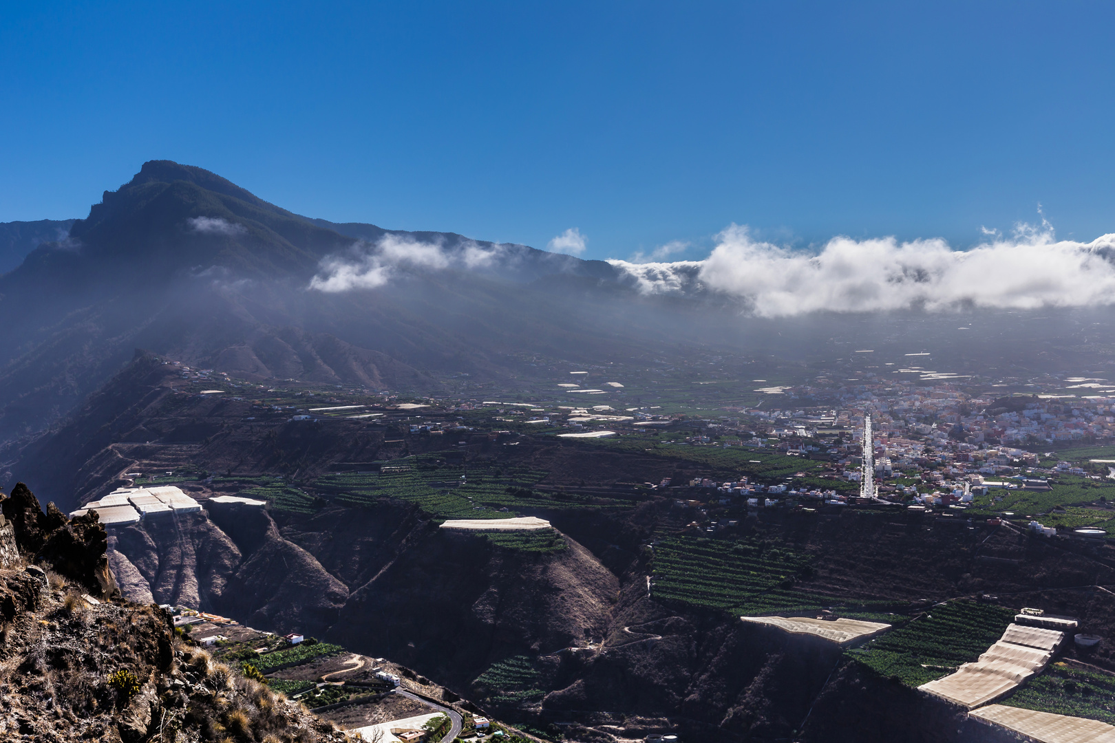 Blick auf das Aridanetal und die Stadt Los Llanos