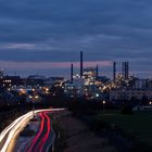 Blick auf das Bayer Werk in Leverkusen