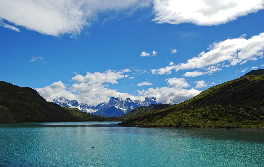 Blick auf das Bergmassiv 'Torres del Paine'