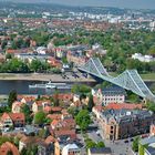 Blick auf das Blaue Wunder in Dresden