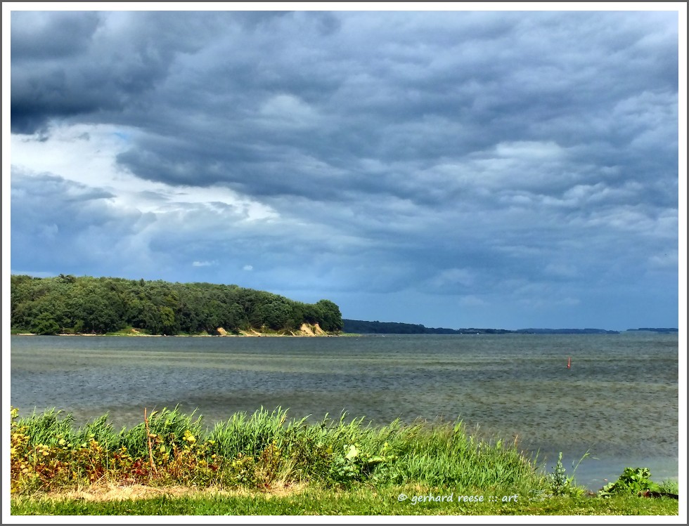 Blick auf das Gelbe Ufer Wreechen / Stadt Putbus auf der Insel Rügen