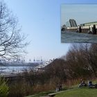 blick auf das hamburgcruisecenter altona . .