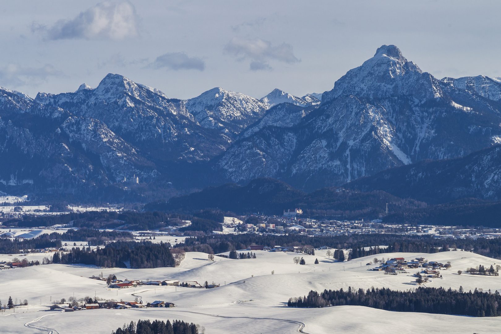 Blick auf das Märchenschloss Neuschwanstein