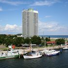 Blick auf das Maritim Hotel in Travemünde.