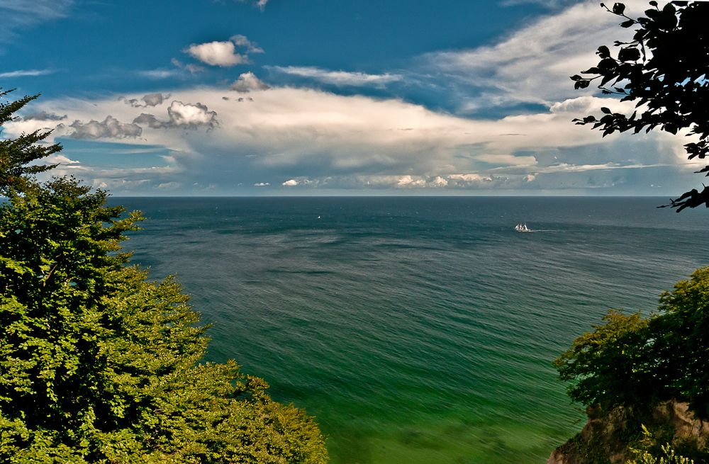 Blick auf das Meer von der Steilküste Møn's Klint