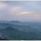 Blick auf das Montefeltro von San Marino aus