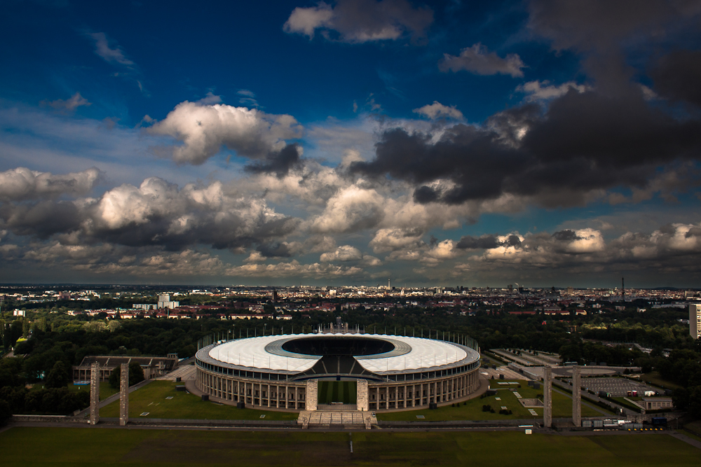 Blick auf das Olympiastadion