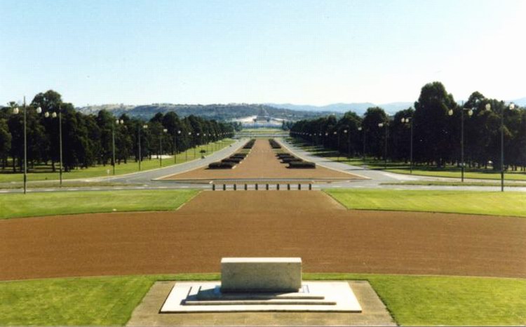 Blick auf das Parliament House in Canberra