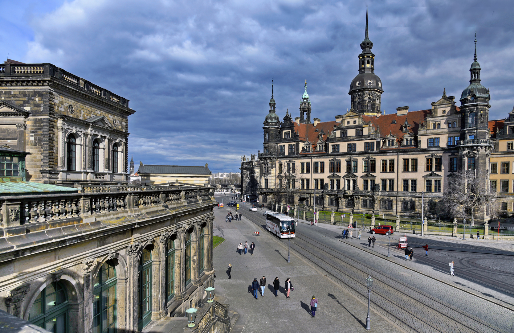 Blick auf das Residenzschloss-Dresden