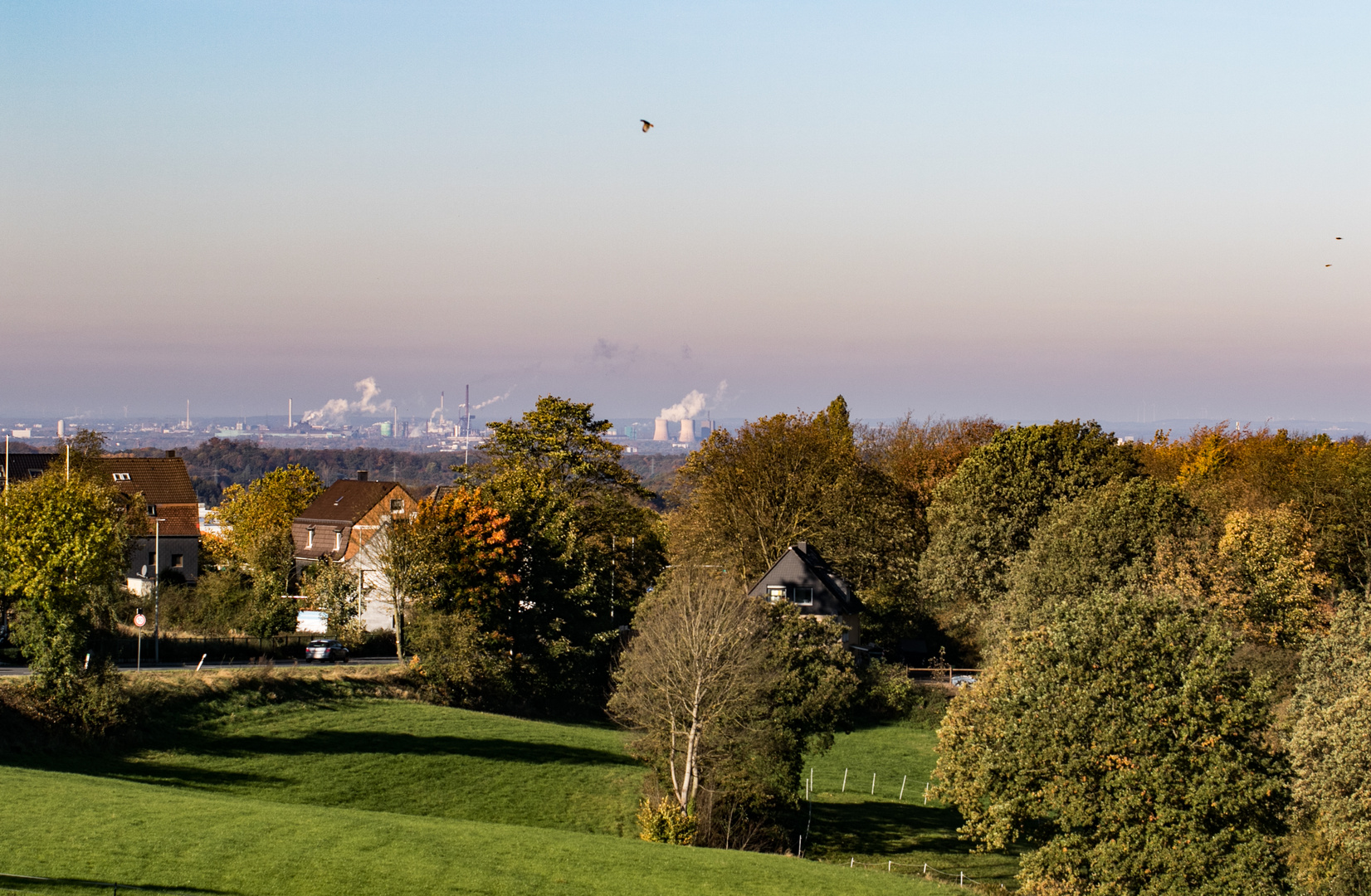 Blick auf das Ruhrgebiet 2021 am 24.10. um 10:24