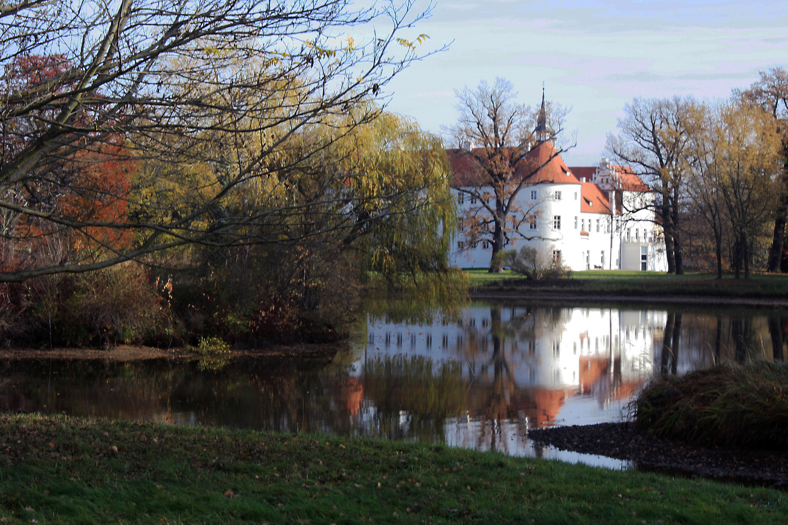 Blick auf das Schloß in Fürstlich Drehna