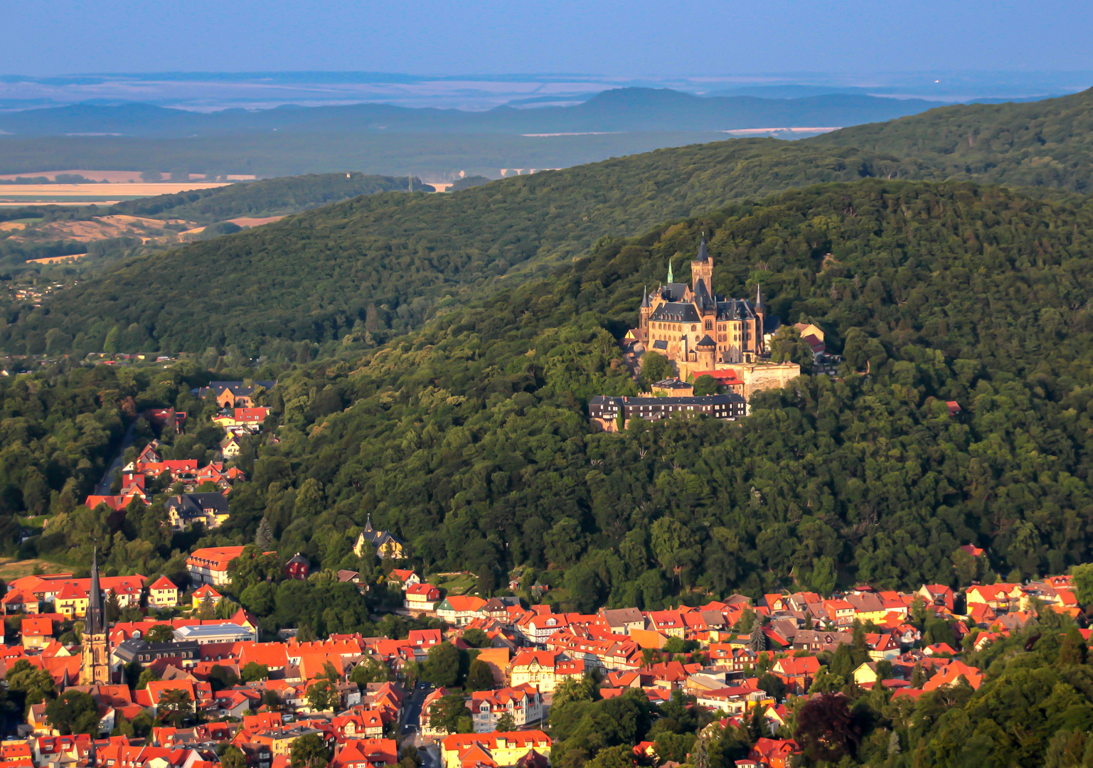 Blick auf das Schloss in Wernigerode