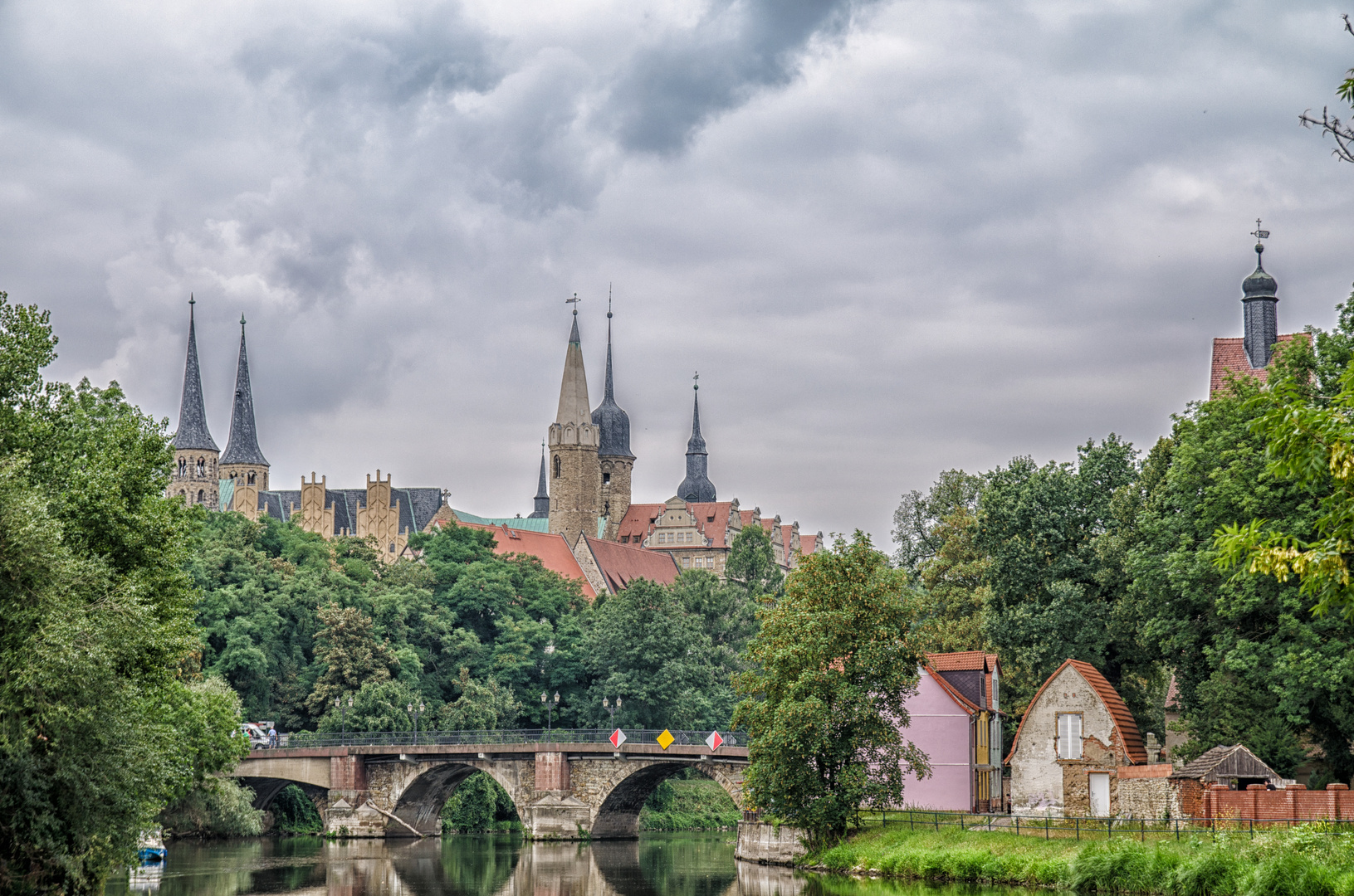 Blick auf das Schloss und den Dom von Merseburg