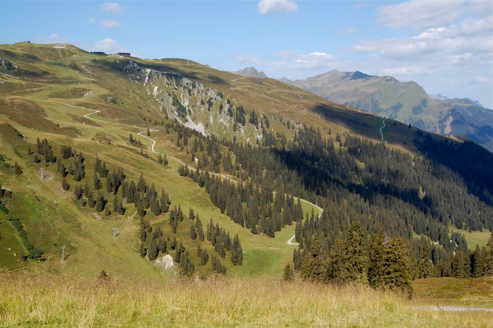 Blick auf das Skigebiet Silvretta Nova…