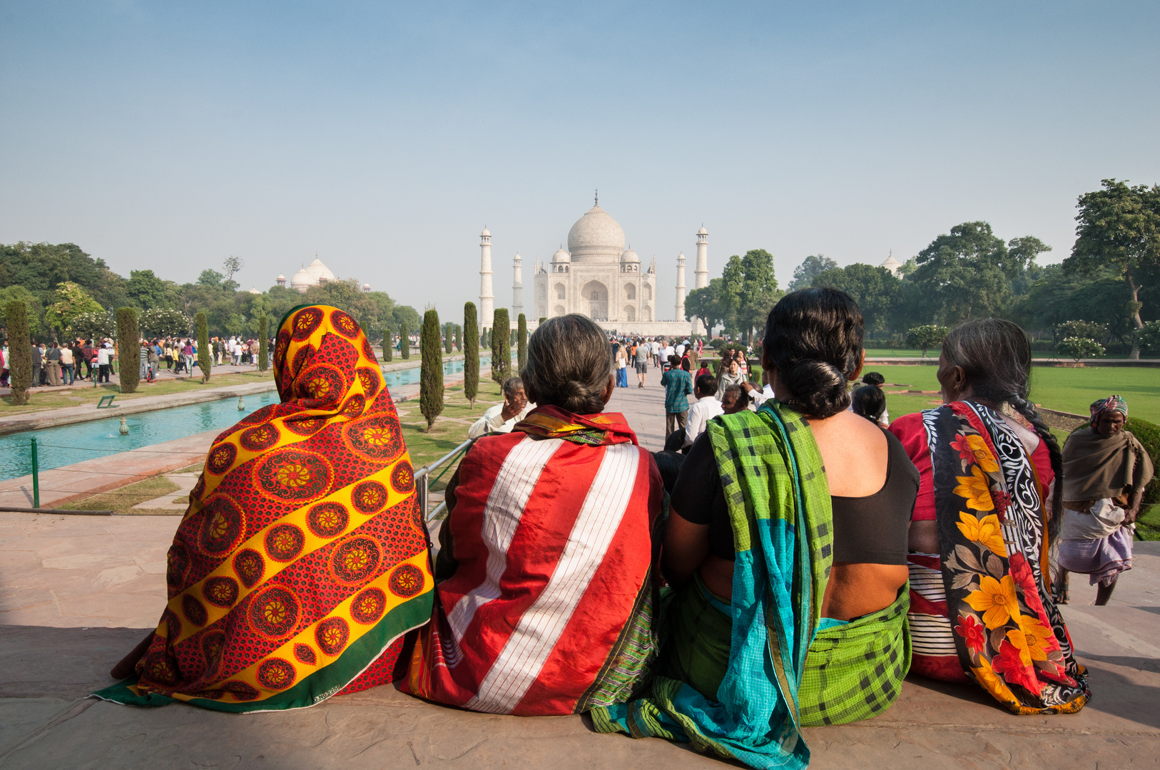 Blick auf das Taj Mahal