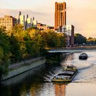 Blick auf das Ullsteinhaus und den Teltowkanal in Berlin