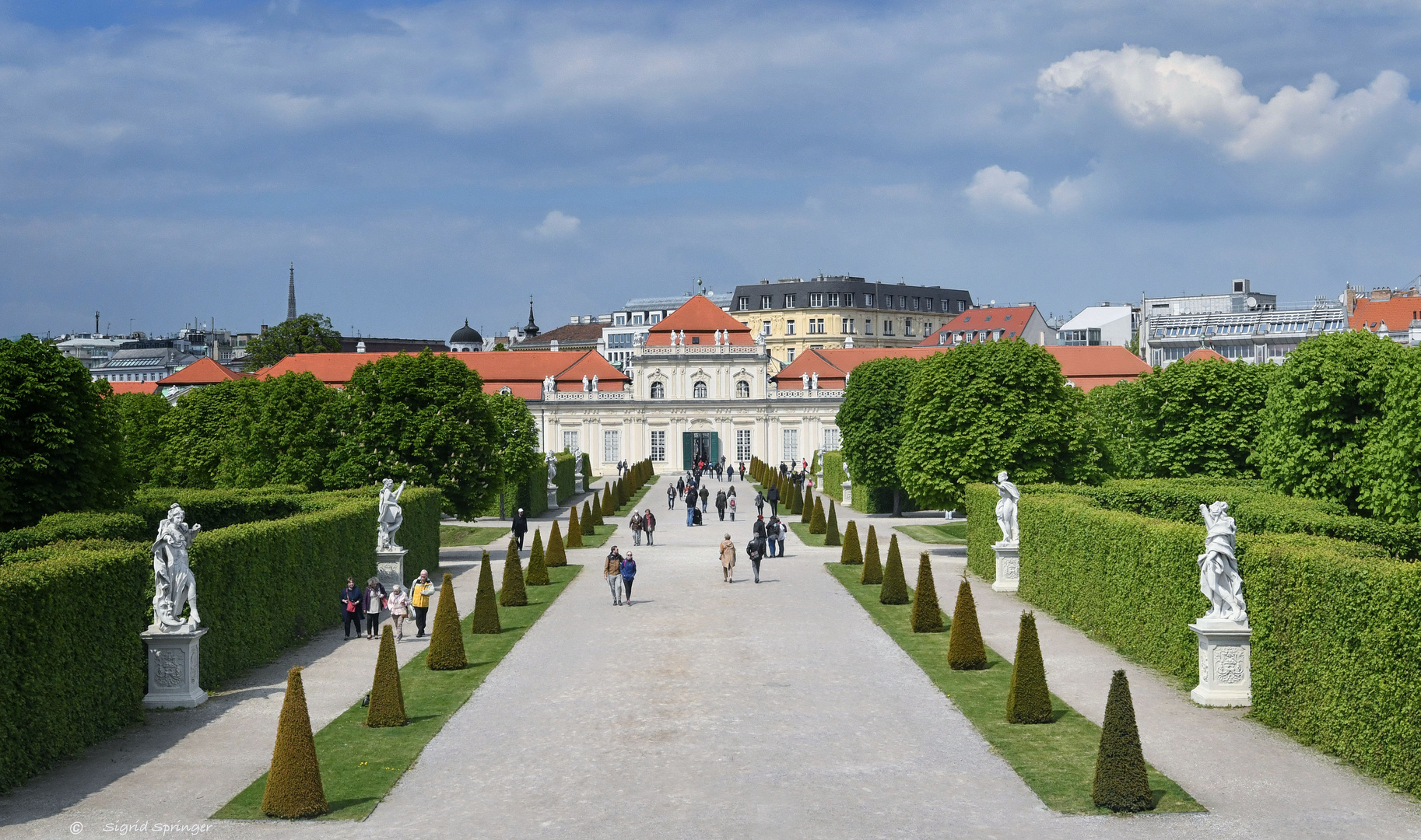 Blick auf das untere Schloss Belvedere