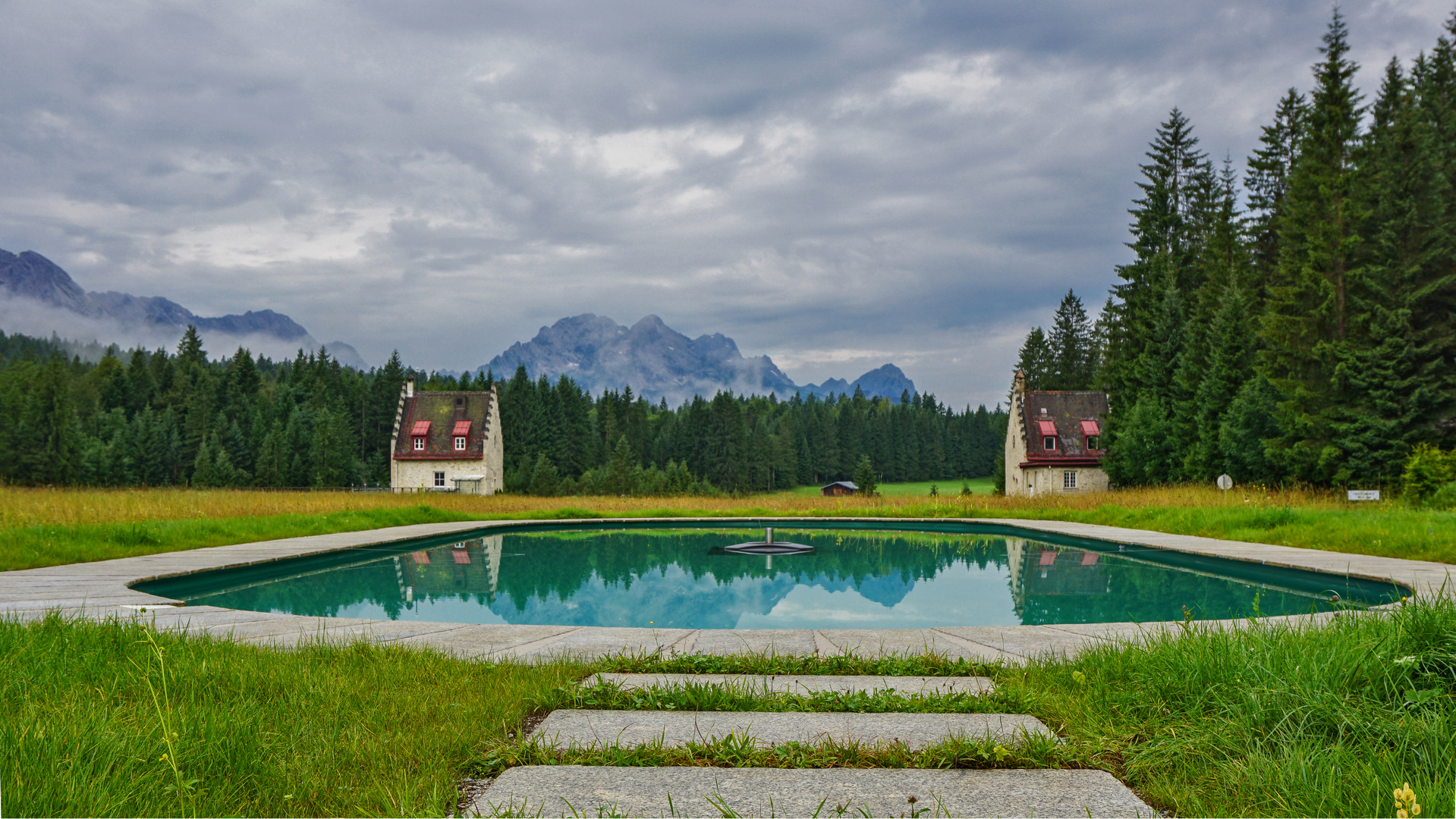 Blick auf das Wettersteingebirge