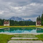 Blick auf das Wettersteingebirge