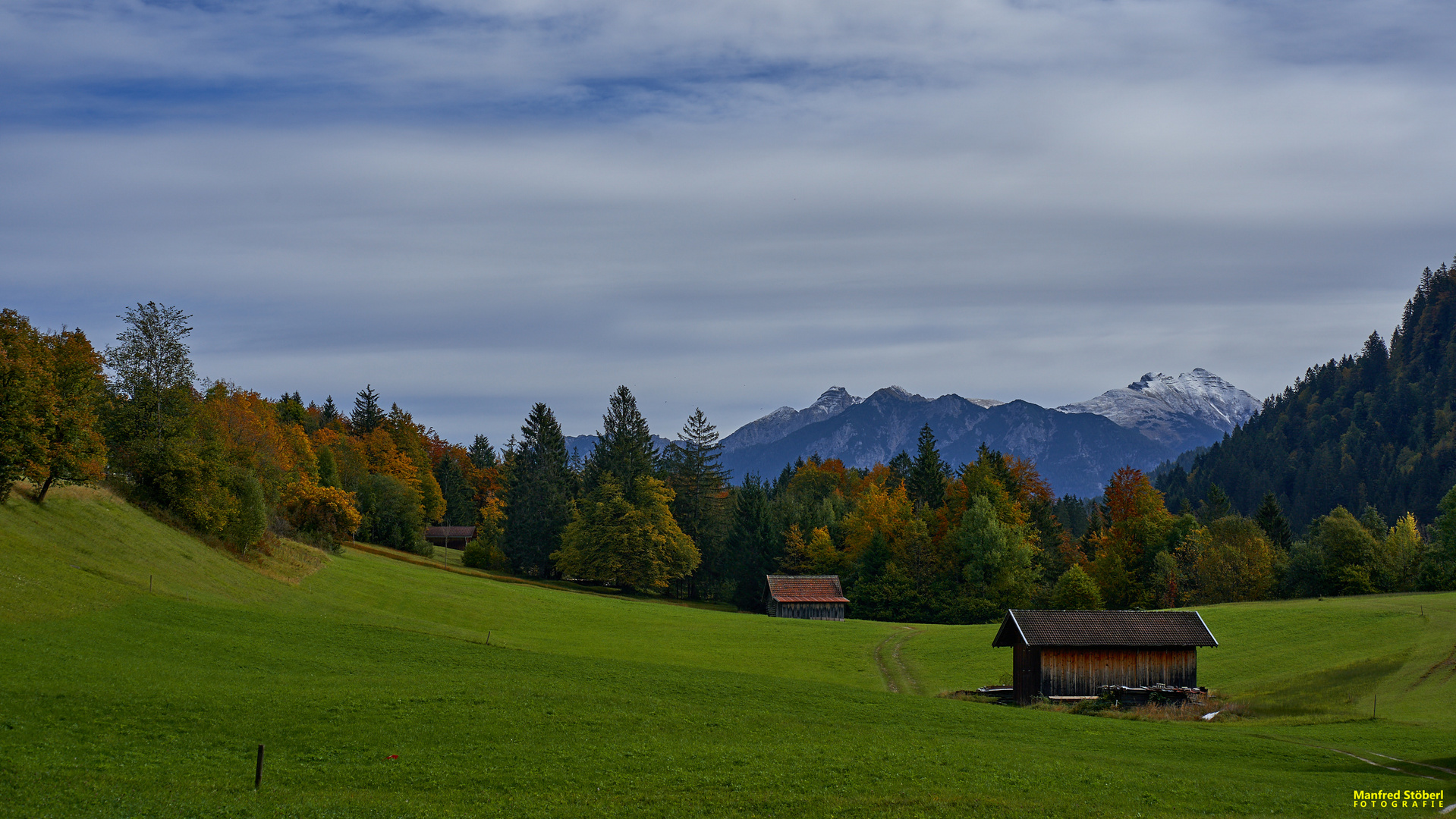 Blick auf das Wettersteingebirge