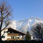 Blick auf das Wettersteinmassiv aus dem Leutaschtal