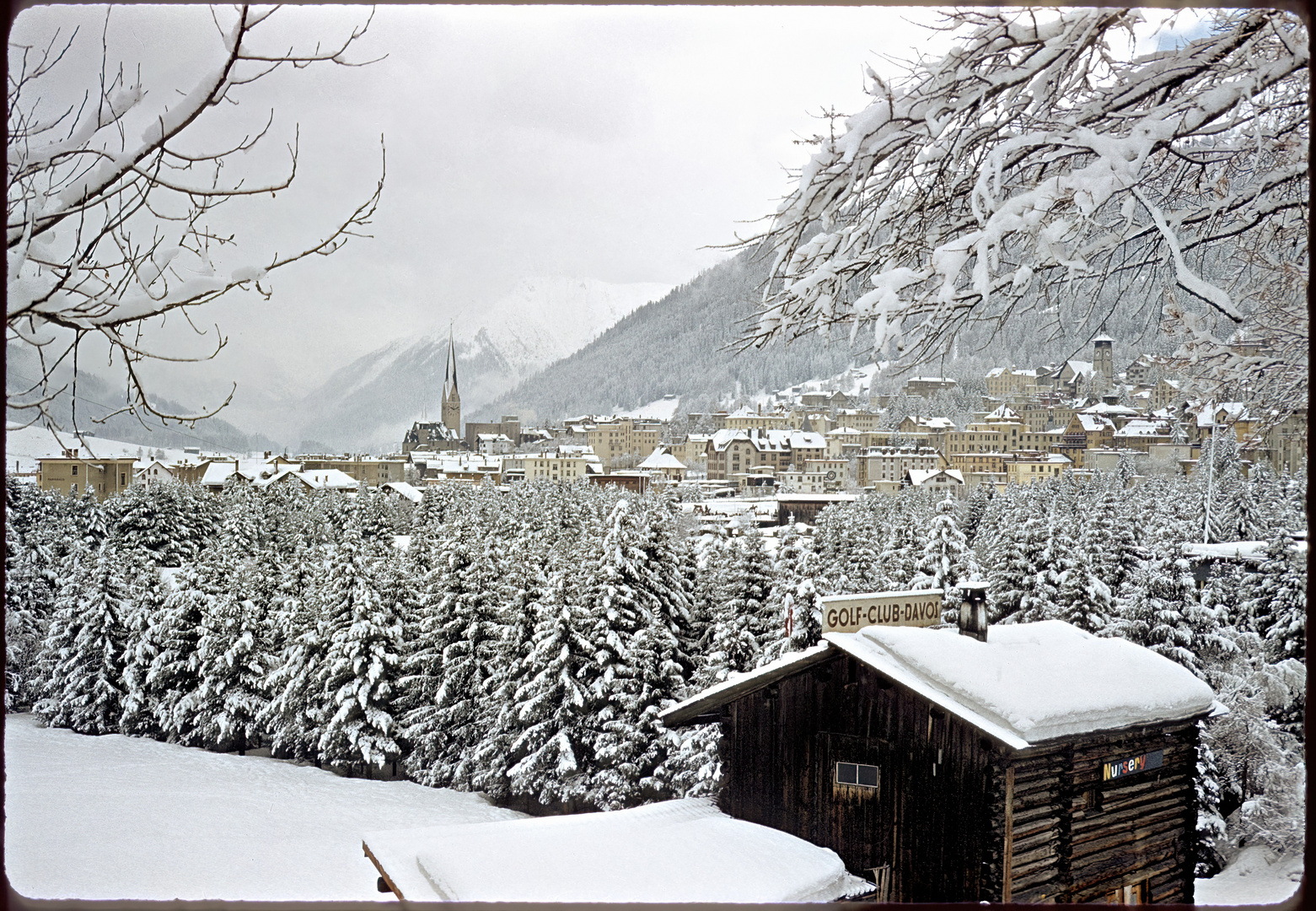 Blick auf Davos 1956