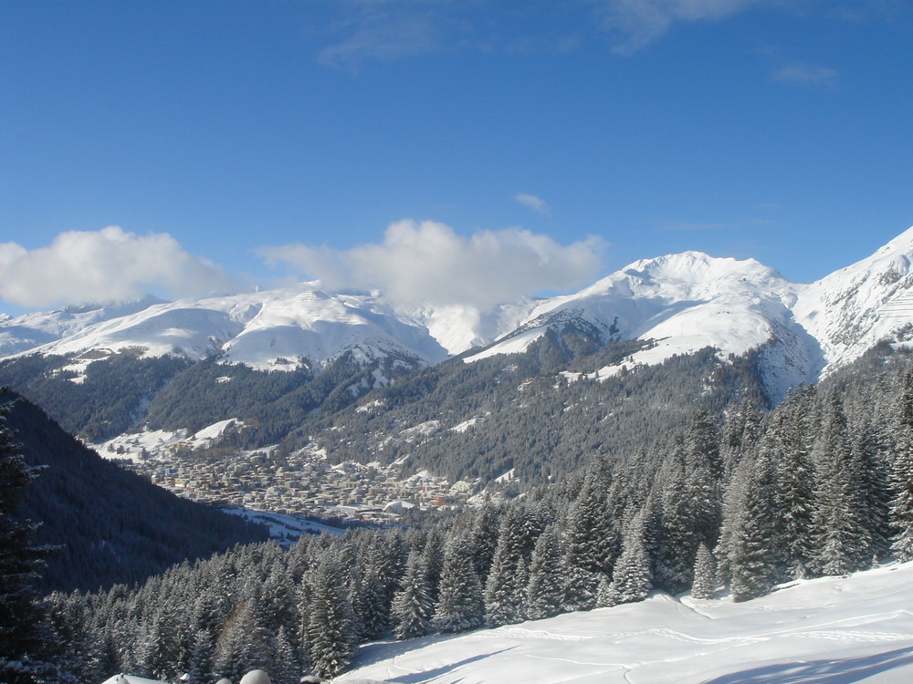 Blick auf Davos