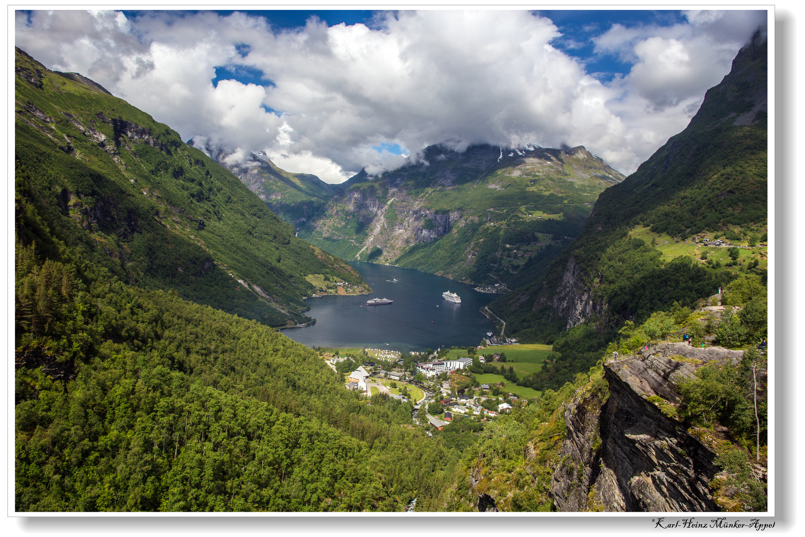 Blick auf dem  Geirangerfjord